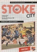 Stoke City v Notts County 25-Feb-1984