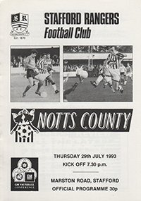 Stafford Rangers v Notts County 29-Jul-1993