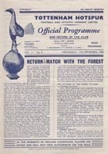 Tottenham Hotspur v Nottingham Forest 17-Sep-1958