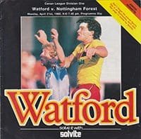 Watford v Nottingham Forest 21-Apr-1986