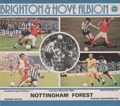 Brighton and Hove Albion v Nottingham Forest 29-Mar-1980