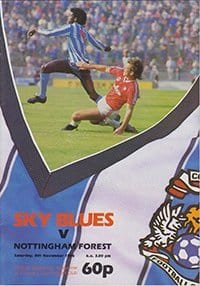 Coventry City v Nottingham Forest 08-Nov-1986