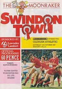 Swindon Town v Oldham Athletic 10-Oct-1987