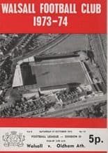 Walsall v Oldham Athletic 27-Oct-1973