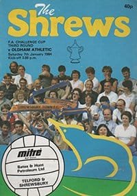 Shrewsbury Town v Oldham Athletic 07-Jan-1984