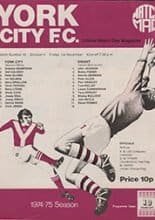 York City v Leyton Orient 01-Nov-1974