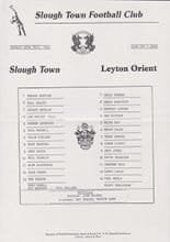 Slough Town v Leyton Orient 28-Jul-1992