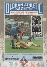 Oldham Athletic v Leyton Orient 04-Jan-1992