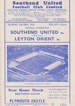 Southend United Reserves v Leyton Orient Reserves 12-Apr-1958