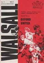 Walsall v Oxford United 02-Nov-1976
