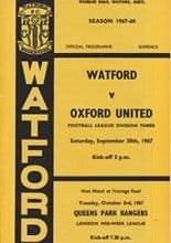 Watford v Oxford United 30-Sep-1967