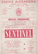 Crewe Alexandra v Oxford United 13-Oct-1962