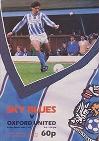 Coventry City v Oxford United 20-Mar-1987
