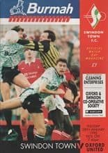 Swindon Town v Oxford United 28-Jan-1992