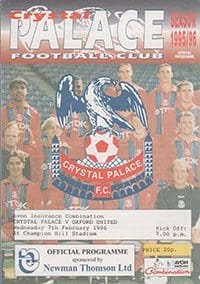 Crystal Palace Reserves v Oxford United Reserves 07-Feb-1996