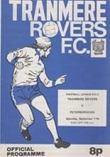 Tranmere Rovers v Peterborough United 11-Sep-1976