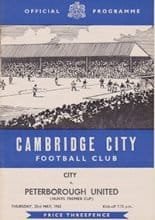 Cambridge City v Peterborough United 23-May-1963