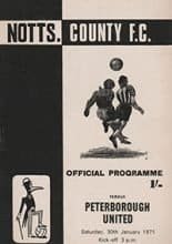 Notts County v Peterborough United 30-Jan-1971