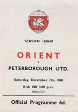 Leyton Orient v Peterborough United 07-Dec-1968