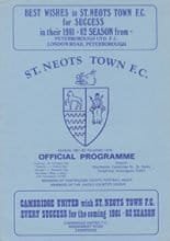 St Neots Town v Peterborough United 1981-82