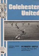 Colchester United v Plymouth Argyle 17-Sep-1974