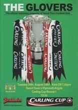 Yeovil Town v Plymouth Argyle 24-Aug-2004
