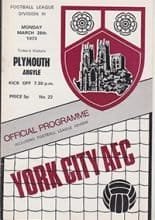 York City v Plymouth Argyle 26-Mar-1973