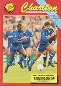 Charlton Athletic v Plymouth Argyle 03-Nov-1990