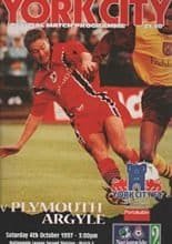 York City v Plymouth Argyle 04-Oct-1997