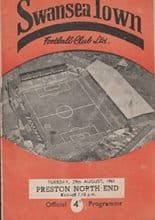 Swansea Town v Preston North End 29-Aug-1961