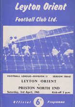 Leyton Orient v Preston North End 03-Apr-1965