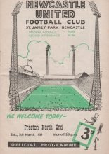 Newcastle United  v Preston North End  07-Mar-1959