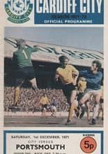 Cardiff City v Portsmouth 01-Dec-1971