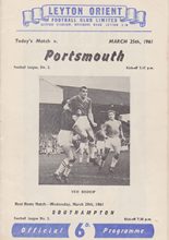 Leyton Orient v Portsmouth 25-Mar-1961