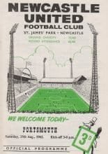 Newcastle United v Portsmouth 25-Aug-1962