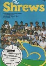Shrewsbury Town v Portsmouth 02-Jan-1984
