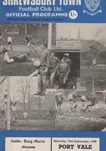 Shrewsbury Town v Port Vale 12-Sep-1970