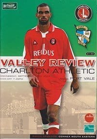 Charlton Athletic v Port Vale 12-Sep-2001