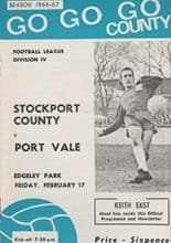 Stockport County v Port Vale 17-Feb-1967