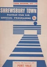 Shrewsbury Town v Port Vale 18-Sep-1971