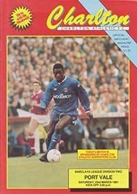 Charlton Athletic v Port Vale 23-Mar-1991