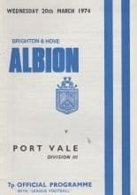 Brighton and Hove Albion v Port Vale 20-Mar-1974