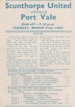 Scunthorpe United Youth v Port Vale Youth 21-Mar-1967