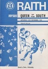 Raith Rovers v Queen of the South 27-Nov-1976