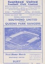 Southend United v Queens Park Rangers 24-Aug-1959