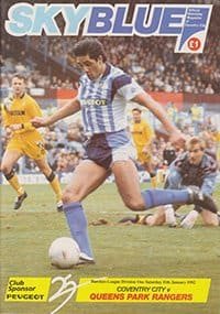 Coventry City v Queens Park Rangers 11-Jan-1992
