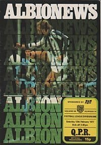 West Bromwich Albion v Queens Park Rangers 12-Feb-1977