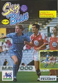 Coventry City v Queens Park Rangers 26-Aug-1992