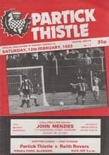 Partick Thistle v Raith Rovers 12-Feb-1983
