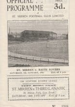 St Mirren v Raith Rovers  07-Jan-1961